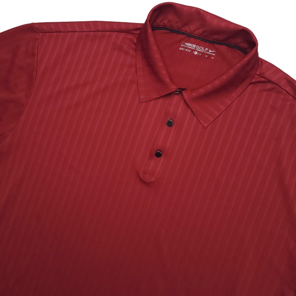 Nike Golf Polo Shirt Mens XL Red Stripe Arthrex RSW Cup Dri-FIT Golf Performance